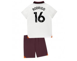 Lacne Dětský Futbalové dres Manchester City Rodri Hernandez #16 2023-24 Krátky Rukáv - Preč (+ trenírky)
